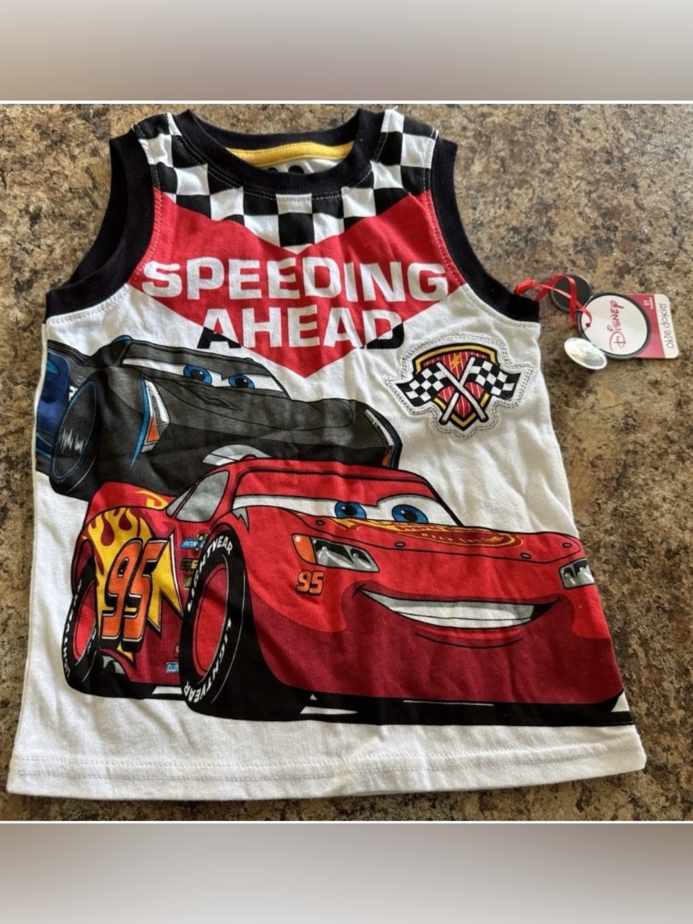 NWT Boys 2T Disney Cars Tank Top Short Sleeve Shirt Lightning McQueen Storm
